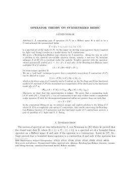 OPERATOR THEORY ON SYMMETRIZED BIDISC 1. Introduction