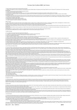 Purchase Order Conditions BBMV Joint Venture Date: 02/11 – Rev 1