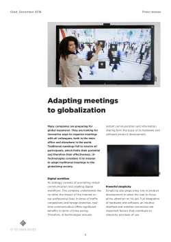 Adapting meetings to globalization - i3