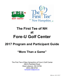 The First Tee Participant Opportunities - fore
