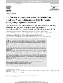 Is it feasible to merge data from national shoulder registries? A new
