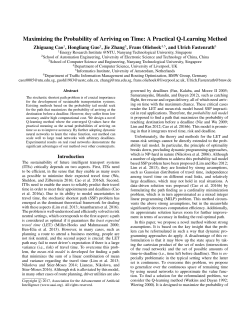 Maximizing the Probability of Arriving on Time: A