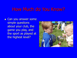 How Much do You Know? - University of Michigan