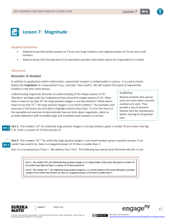 Grade 8 Mathematics Module 1, Topic B, Lesson 7
