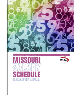 missouri schedule - Missouri State Teachers Association