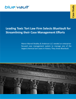 Leading Toxic Tort Law Firm Selects BlueVault for