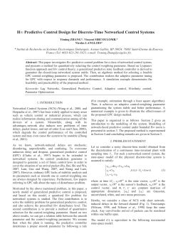 H Predictive Control Design for Discrete