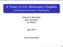 A Theory of US Bankruptcy Chapters