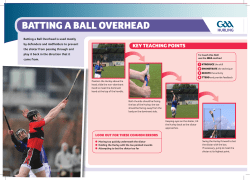 batting a ball overhead