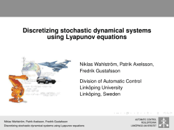 Discretizing stochastic dynamical systems using Lyapunov equations