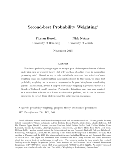 Second-best Probability Weighting
