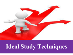 Ideal Study Techniques