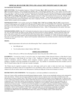 official rules for the two and a half men sweepstakes w/ big