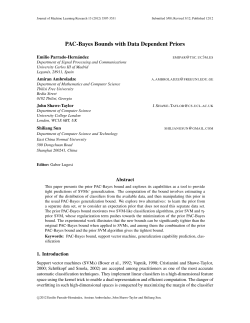 PAC-Bayes Bounds with Data Dependent Priors