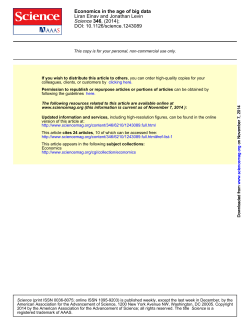 Economics in the age of big data