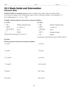 Geometric Mean