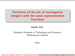 Partitions of the set of nonnegative integers with the same