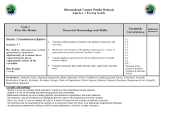 8th Grade Math Quarterly Curriculum Mapping