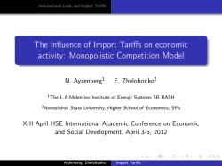 The influence of Import Tariffs on economic activity: Monopolistic