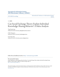 Can Social Exchange Theory Explain Individual