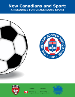 New Canadians and Sport - Canadian Centre for Ethics in Sport