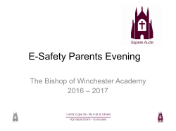 E Safety Parents` Information Evening powerpoint