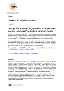 ERC Proof of Concept grants