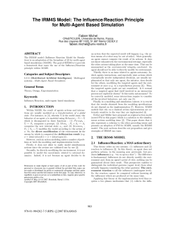 The Influence/Reaction Principle for Multi-Agent Based