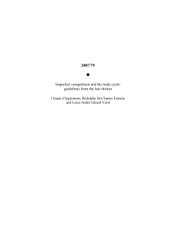 Imperfect competition and the trade cycle: guidelines from the late