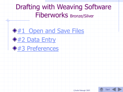 Drafting with Weaving Software