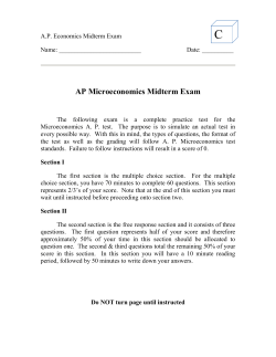 AP Microeconomics Practice Exam 1