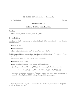 Collision-Resistant Hashing