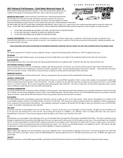 RULES : Clark Rader Memorial Super 32