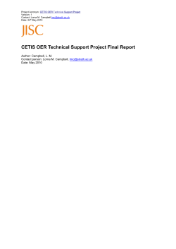 JISC final report template
