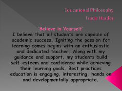 Educational Philosophy Tracie Harder