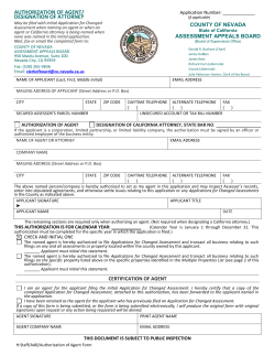 authorization of agent/ designation of attorney