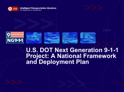 US DOT Next Generation 9-1-1 Project: A National