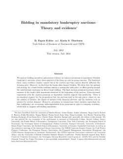 Bidding in mandatory bankruptcy auctions: Theory
