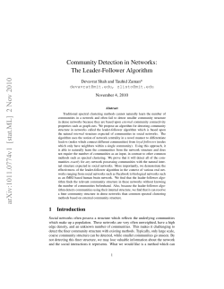 Community Detection in Networks: The Leader