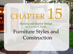 Furniture Styles and Construction