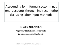 M&eacute;thode indirecte de comptabilisation du secteur informel
