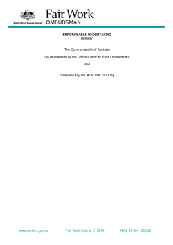 Sanikleen Pty Ltd Enforceable Undertaking