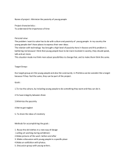 Name of project : Minimize the passivity of young