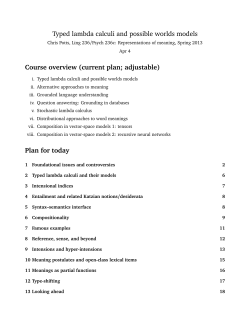 Typed lambda calculi and possible worlds models