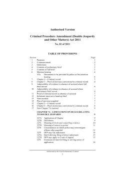 Authorised Version Criminal Procedure Amendment (Double
