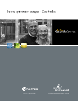 Income optimization strategies &ndash; Case Studies