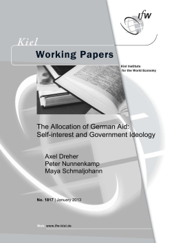 The Allocation of German Aid: Self
