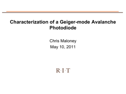 Characterization of a Geiger