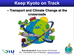 Keep Kyoto on track- transport and climate change at a