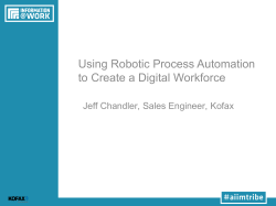 Creating a digital workforce with Robotic Process Automation